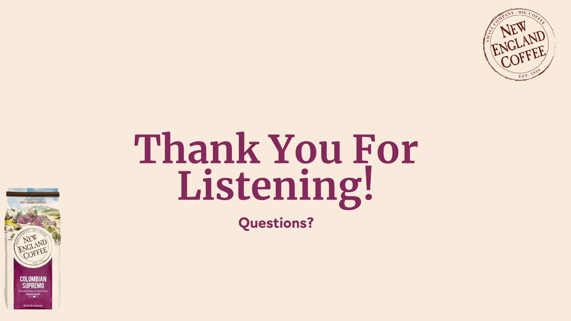 New England Coffee 25